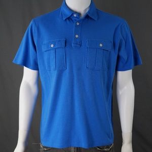 Michael Kors Blue Polo Shirt Size Large